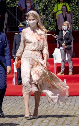 21-07-2020 Brussels Princess Elisabeth during the official celebration on the occasion of Today s Belgian National Day, at the Paleizenplein Place des Palais, in Brussels. The ceremony pays tribute to the health workers who tackled the Covid-19 crisis.  Copyright: xPPEx
