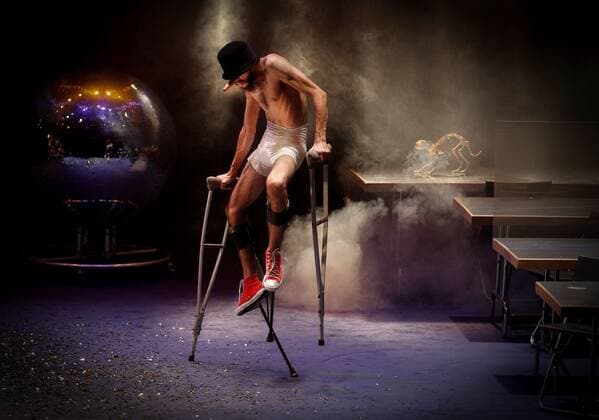 Members of the Spanish Matarile theater company perform the play Daimon y la Jodida Logica (lit. Daimon and the fucking logic) within the 21st edition of Olite s Theater Festival in Olite, Spain, late 22 July 20202 (issued 23 July 2020). 21st Olite Theater Festival !ACHTUNG: NUR REDAKTIONELLE NUTZUNG!  Copyright: xVILLARxLOPEZx GRAF3613 20200723-637310935019806119