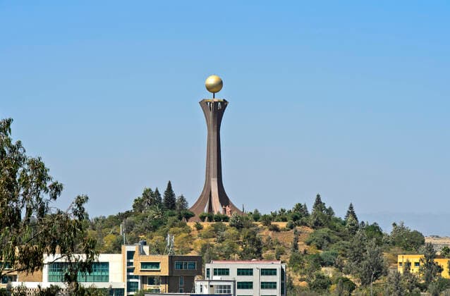 Denkmal der Märtyrer, Mekele, Tigray, Äthiopien *** Martyr s Memorial Monument, Mekelle, Tigray, Ethiopia *** Martyrs Memorial Monument, Mekele, Tigray, Ethiopia Martyr s Memorial Monument, Mekelle, Tigray, Ethiopia