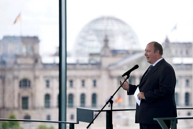 Helge Braun, Corona Crisis DEU, Germany, Germany, Berlin, 27 07 2020 Helge Braun, Federal Minister and Head of the Chancellors Office CDU, during a press statement on the current corona situation in Germany at the Chancellors Office in Berlin Helge Braun, head of the Chancellor office CDU, during a s