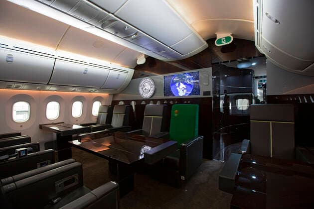 July 27, 2020, Ciudad De Mexico, Ciudad De Mexico, USA: A press tour of the former Mexican presidential plane Maria Morelos y Pavon, a Boing 787-8, took place following the daily morning press conference of Mexican President Andres Manuel Lopez Obrador at Benito Juarez International Airport in Mexico City, Monday, July 27, 2020. The president, who only flies commercial as one measure in his austerity government, has been trying to sell the plane since he took office. The plane was stored in Victorville California at a cost of about 4,000,00.00 dollars. ANTONIO NAVA PI Ciudad De Mexico USA - ZUMAp124 20200727_zaa_p124_017 Copyright: xAntonioxNavax