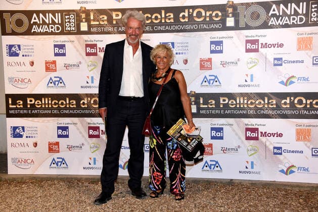 Photo IPP Gioia Botteghi Roma 28 07 2020 Tenth year of the award La film D oro, in the photo Cinzia Th Torrino with her husband Italy Photo Press World Copyright  0