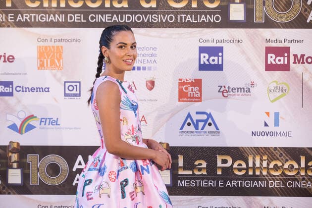 Italy: Photocall of La Pellicola d Oro 2020 Francesca Romana D Andrea, speaker of Radio Dimensione Suono Roma during the Photocall of the award ceremony of La Pellicola D Oro 2020 at the Casa del Cinema in Rome Roma RM Italy Copyright: MatteoxNardone