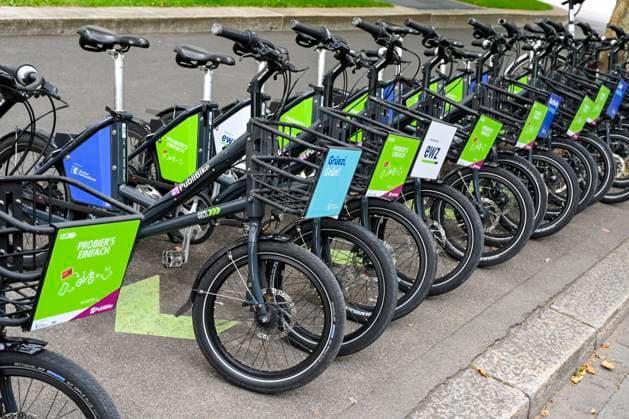 Parkierte Leihfahrräder, Schweiz, 15.07.2020 *** Parked rental bikes, Switzerland, 15 07 2020 