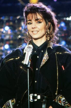 Die Spielbude Die Spielbude, entertainment show, Germany 1982 1989, guest star pop singer Sandra Cretu, Hamburg Hamburg Germany Copyright: FrankxHempel UnitedArchives19507045_02 EDITORIAL USE ONLY