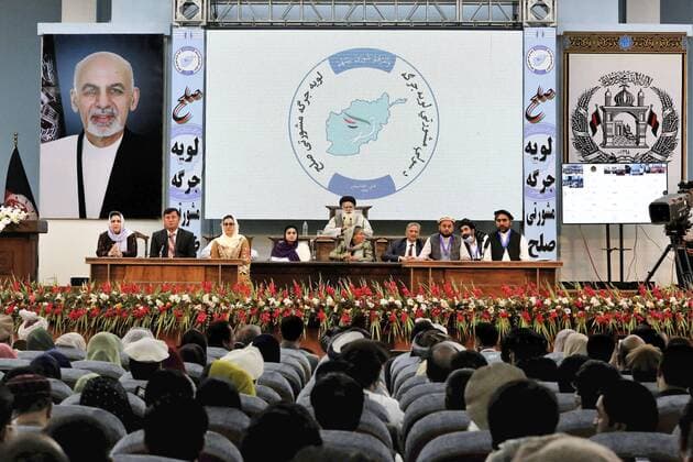 Bilder des Jahres 2020, News 08 August News Themen der Woche KW32 News Bilder des Tages Afghanistan, Die große Versammlung Loja Dschirga in Kabul Afghan grand assembly A grand assembly, known as Loya Jirga, is held in Kabul, Afghanistan, on Aug. 7, 2020. 