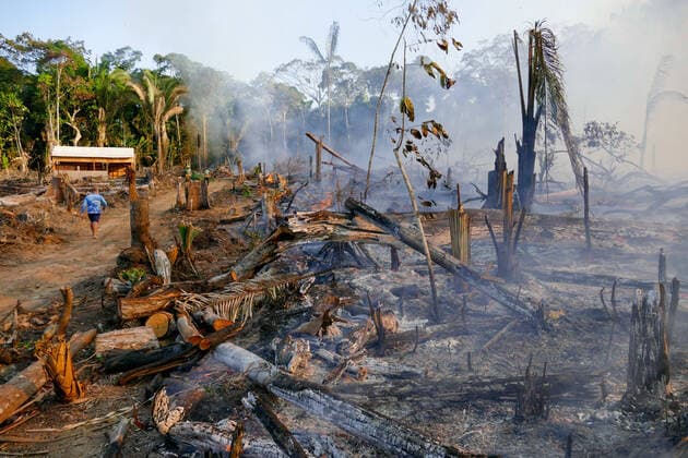 Bilder des Jahres 2020, News 08 August News Themen der Woche KW32 News Bilder des Tages LÁBREA, AM - 07.08.2020: QUEIMADAS EM LÁBREA NO AMAZONAS - Deforested and burnt area in the municipality of Lábrea (AM), in the south of the Amazon, this Friday afternoon (7). x1947350x  SandroxPereira
