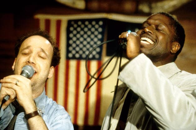 DUETS PAUL GIAMETTI, ANDRE BRAUGHER Date: 2000. Strictly editorial use only in conjunction with the promotion of the film. Credit line mandatory. This image is copyright of the film company and is supplied under the terms of issue as film still. No commercial or book cover use permitted without prior consent from the film company.  Mandatory credit line: Image courtesy Hollywood Pictures Ronald Grant Archive Mary Evans