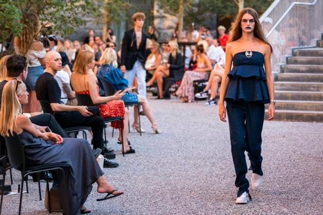 Copenhagen Fashion Week - Soeren Le Schmidt show paa Hotel Villa mandag den 10. august 2020. Paa grund af covid-19 er CFW anderledes i aar, shows bliver vist paa CFWs hjemmeside og fysisk er der mindre presse til stede og forholdsregler som sprit og afstand skal foelges paa diverse venues , Denmark  Copyright: MartinxSylvestx cop104 spdk20200810-204235-L