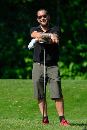 Singer Marc A Trauffer, at the Golf, Switzerland, 11 08 2020