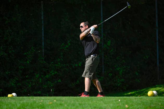 Singer Marc A Trauffer, at the Golf, Switzerland, 11 08 2020