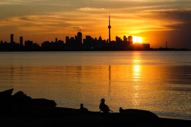 August 13, 2020, Toronto, Ontario, Canada: Toronto Ontario Canada in early morning light as shot from Humber Bay on August 13, 2020 Toronto Canada - ZUMAs109 20200813_zaf_s109_002 Copyright: xChristopherxDrostx