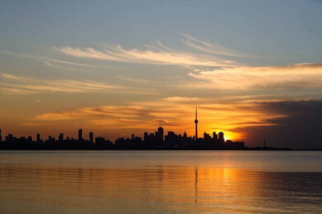 August 13, 2020, Toronto, Ontario, Canada: Toronto Ontario Canada in early morning light as shot from Humber Bay on August 13, 2020 Toronto Canada - ZUMAs109 20200813_zaf_s109_005 Copyright: xChristopherxDrostx