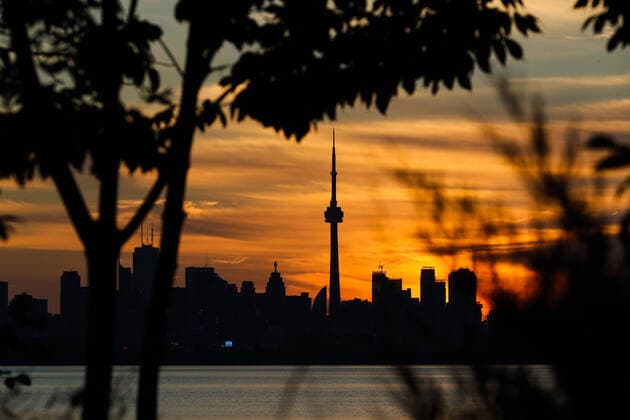 August 13, 2020, Toronto, Ontario, Canada: Toronto Ontario Canada in early morning light as shot from Humber Bay on August 13, 2020 Toronto Canada - ZUMAs109 20200813_zaf_s109_006 Copyright: xChristopherxDrostx