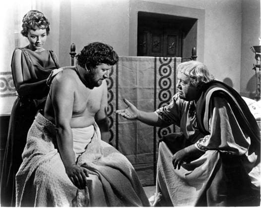 OSCARS. Bester Nebendarsteller. Preisträger 1961-1970 SPARTACUS PETER USTINOV, CHARLES LAUGHTON Date: 1960. Strictly editorial use only in conjunction with the promotion of the film. Credit line mandatory. This image is copyright of the film company and is supplied under the terms of issue as film still. No commercial or book cover use permitted without prior consent from the film company.  Mandatory credit line: Image courtesy Ronald Grant Archive Mary Evans