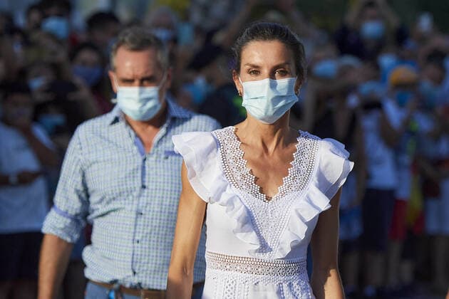 17-08-2020 Ibiza Queen Letizia and King Felipe visited the Puig des Molins Monographic museum and Necropolis and the village of Sant Antoni de Portmany on the Balearic island of Ibiza. No Spain  Copyright: xPPEx