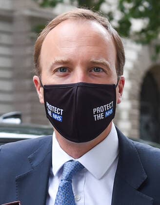 Image Licensed to Parsons Media. 18 08 2020. London, United Kingdom. Matt Hancock speech. Health and Care Secretary Matt Hancock, arrives at Policy Exchange in Central London to address a keynote speech on the future of public health.  Copyright: xGustavoxValientex xParsonsxMediax PAR-6809-0016