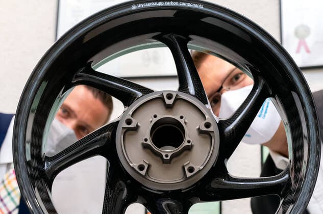 18 08 2020 Germany,Saxony,Kesselsdorf Minister of State Martin Dulig on 18 8 2020 During his visit to thyssenkrupp Carbon Components GmbH Kesselsdorf to receive the TOP 100 Award in th