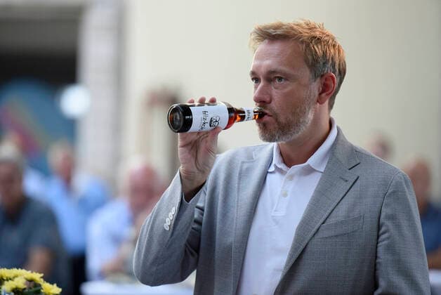 Politician Christian Lindner,Federal Chairman of the Free Democratic Party FDP ,visiting Mülheim Ruhr,town in the Ruhr area in the federal state of North Rhine-Westphalia Christian Lidner during his guest appearance in the historic building of the old turning shop in Mülheim Ruhr,photographed on 19 08 2020 Â