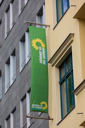 Bündnis 90 The Green Federal Office on the square in front of the new Gate 1 in Berlin