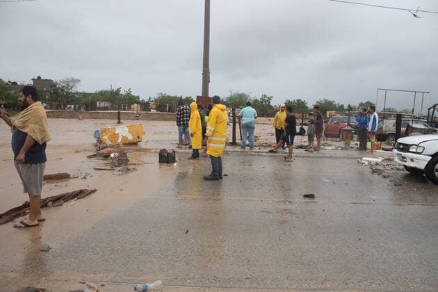 View of the damage and flooding caused by Tropical Storm Genevieve in Cabo San Lucas, Baja California, Mexico, 20 August 2020. Cyclone Genevieve decreased to a tropical storm from a category 1 hurricane, but it will continue its movement in the Mexican Pacific parallel to the Baja California Peninsula, which remains on alert. Genevieve decreases to a tropical storm but the alert persists in Baja California !ACHTUNG: NUR REDAKTIONELLE NUTZUNG!  Copyright: xJorgexReyesx MEX5903 20200821-637335668296108821