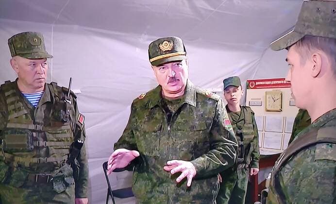 Bilder des Jahres 2020, News 08 August News Themen der Woche KW34 President of Belarus Alexander Lukashenko. Tension on the western borders with Belarus. Photo from the TV screen 08 22 2020. VictorxLisitsyn