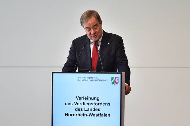 Award of the Order of Merit of the State of North Rhine-Westphalia on 23 08 2020 at the Flora Köln in Cologne Armin Laschet Prime Minister of North Rhine-Westphalia xHDx