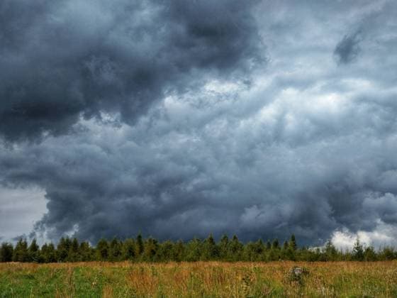 August 23, 2020, Germering By Munich, Bavaria, Germany: Storm clouds as seen over farmland in Germering by Munich, Bavaria, Germany. Despite forecasts stating no precipitation for the day, heavy rain came down over the region midday. Germering By Munich Germany - ZUMAb160 20200823_zbp_b160_001 Copyright: xSachellexBabbarx
