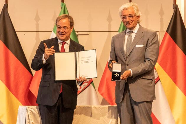 Award of the Order of Merit of the State of North Rhine-Westphalia on 23 August 2020 in the Flora in Cologne Prof Dr h