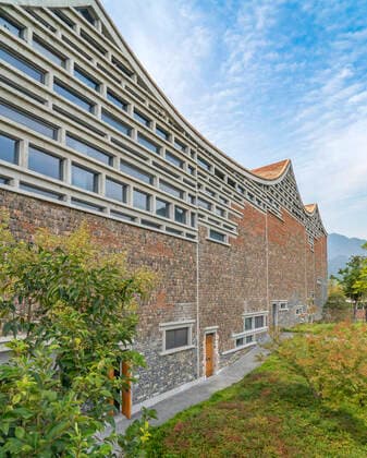 Architektur von Wang Shu Facade of Fuchun Shan Pavilion  651743600553099275