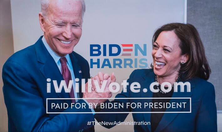 August 30, 2020 - Wilmington, Delaware, U.S. - A screen grab from a new 30-second ad by the Biden Harris campaign entitled Everybody Vote that ran during the 2020 MTV Video Music Awards tonight. It was one of two spots on the awards show aimed at pointing younger voters towards voting and supporting the Democratic ticket. Wilmington U.S. - ZUMAce6_ 20200830_zaf_ce6_001 Copyright: xBidenxForxPresidentx