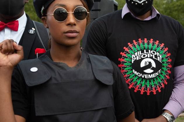 August 30, 2020, London, United Kingdom: Sasha Johnson Co-organiser of the Million People March and Black Lives Matter activist takes part during the demonstration..Organisers say the Million People march is intended to revive the original spirit of the carnival, which began as an attempt to resolve racial tensions in the capital. London United Kingdom - ZUMAs197 20200830_zaa_s197_064 Copyright: xThaboxJaiyesimix