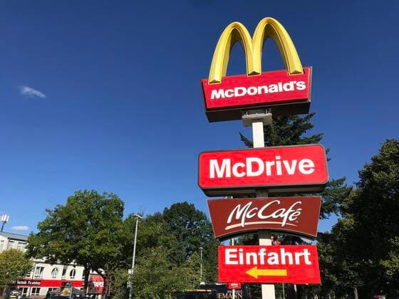 The logo of the McDonaldÂ s fast food chain at a branch 01 09 2020
