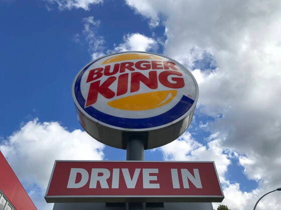 The logo of the fast food chain Burger King at a branch 01 09 2020