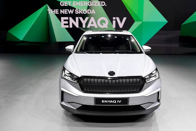 Premiere of the Enyaq iV, the first purpose-built electric car of Czech car maker Skoda Auto, in Prague, Czech Republic, September 1, 2020. (CTKxPhoto OndrejxDeml) CTKPhotoP202009010980701 dml