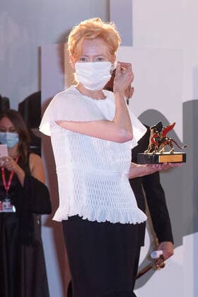September 3, 2020, Venice, Italy: Tilda Swinton, Golden Lion for Lifetime Achievement, 77th Venice Film Festival in Venice, Italy on September 02, 2020. Ron Crusow imageSPACE Venice Italy - ZUMAs181 20200903_zea_s181_047 Copyright: xImagespacex