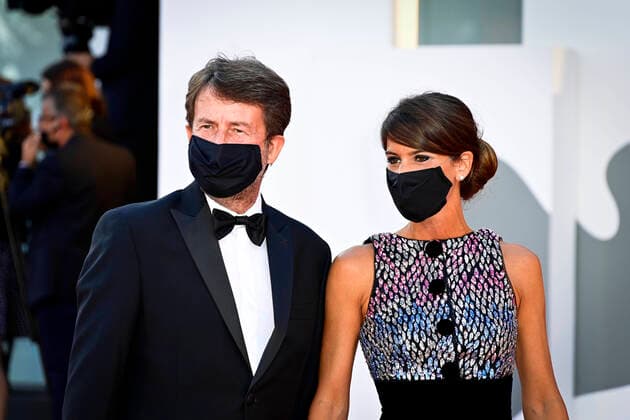 Photo IPP Daniele Cifala™ 02 09 2020 Lacci Red Carpet And Opening Ceremony Red Carpet Arrivals The 77th Venice Film Festival 77 Mostra Internazionale d™Arte Cinematografica in the photo the Minister of Cultural Heritage and Activities and Tourism Dario Franceschini with his wife Michela Di Biase  0
