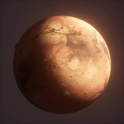 IMAGO Creative: Planeten im Sonnensystem Mars - Symbolbilder Red Mars surface detail background material - 3d rendering - illustration  722339763255640071