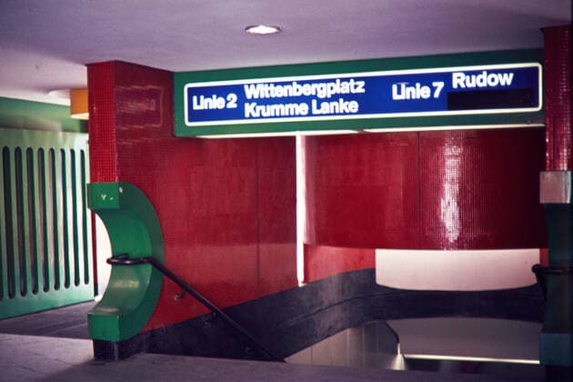 Berlin GER, Berlin, ca 19710129, Fehrberlinstrasse U Bahn, Fehrberlinner Platz, opening, station of the lines U3 and U7
