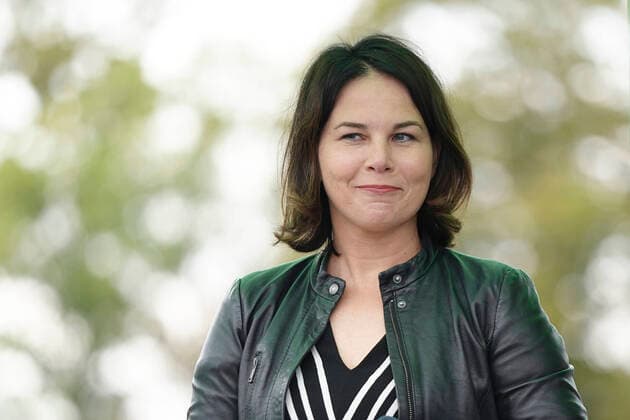 The federal chairwoman of the Greens at an election campaign appearance in Pulheim near Cologne News, 04 09 2020, Pulheim, Annalena Baerbock at an election campaign appearance before her members in the context of the NRW local elections 2020 Pulheim North Rhine-Westphalia Germany