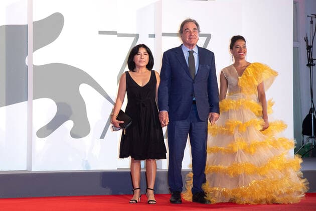 September 6, 2020, Venice, Italy: Oliver Stone, Sun-jung Jung and guest, Premio Kineo, 77th Venice Film Festival in Venice, Italy on September 05, 2020. Ron Crusow imageSPACE Venice Italy - ZUMAs181 20200906_zea_s181_010 Copyright: xImagespacex