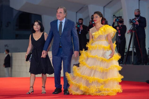 September 5, 2020, Venice, Italy: Oliver Stone, Sun-jung Jung and guest, Premio Kineo, 77th Venice Film Festival in Venice, Italy on September 05, 2020. Ron Crusow imageSPACE Venice Italy - ZUMAs181 20200905_zea_s181_079 Copyright: xImagespacex