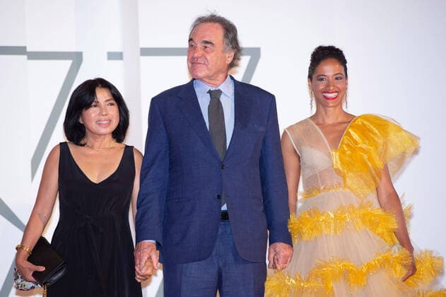 September 5, 2020, Venice, Italy: Oliver Stone, Sun-jung Jung and guest, Premio Kineo, 77th Venice Film Festival in Venice, Italy on September 05, 2020. Ron Crusow imageSPACE Venice Italy - ZUMAs181 20200905_zea_s181_080 Copyright: xImagespacex