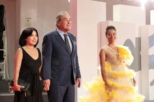 VENICE, Italy - September 05: Us Director Oliver Stone, his wife Sun-jung Jung and guest arrive to attend the Kineo Prize at the 77th Venice Film Festival on September 05, 2020 in Venice, Italy. Copyright: xAnnalisaxFlori MediaPunchx