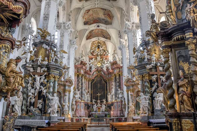 Interior view, monastery church, Neuzelle, Brandenburg, Germany