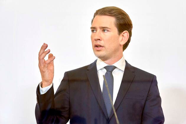 Vienna 11 09 2020 Corona crisis This morning another press conference of the top government on the corona crisis and the corona traffic light took place in the Federal Chancellery PHOTO Federal Chancellor Sebastian Kurz ÖVP during the PK Corona crisis This morning another press conference of