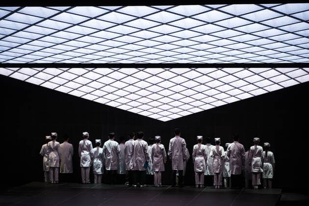 (200912) -- WUHAN, Sept. 12, 2020 -- Actors from the People s Art Theatre of Wuhan perform in a drama telling the story of medical staff during the fight against the COVID-19 pandemic in Wuhan, capital of central China s Hubei Province, Sept. 11, 2020. ) CHINA-WUHAN-MEDICAL STAFF THEMED DRAMA (CN) XiaoxYijiu 
