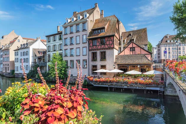 Restaurant at River Ill, La Petite France, UNESCO World Heritage Site, Strasbourg, Alsace, France, Europe Copyright: MarkusxLange 1160-4310 Editorial Use Only