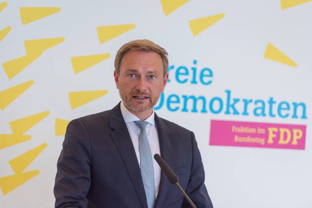 Berlin, Press Conference FDP Germany, Berlin 15 09 2020 Christian Lindner fdp can be seen in the picture during the press conference of the parliamentary group in the German Bundestag Berlin Bundestag Berlin Germany