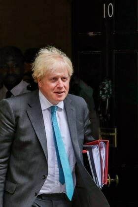 Prime Minister Boris Johnson leaves Ten Downing Street towards Parliament in London to attend his weekly session of PMQs on Wednesday, Sept 16, 2020. (Photo Vudi Xhymshiti), Britain Politics London Ten Downing Street England United Kingdom  , Copyright: xVudixXhymshitix